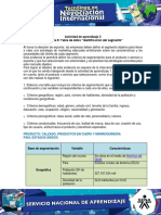 Evidencia 5 - Tabla de Datos "Identificación Del Segmento"