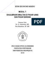 Ekuilibrium Simultan Di Pasar Uang Dan Pasar Barang: Modul 7