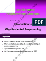 Use Only: Introduction To Object-Oriented Programming