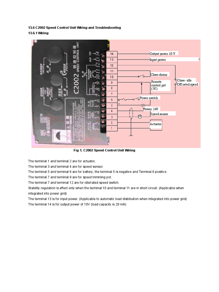 C2002 Speed Control Unit PDF PDF Switch Actuator