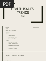 Health Issues, Trends: Group 1