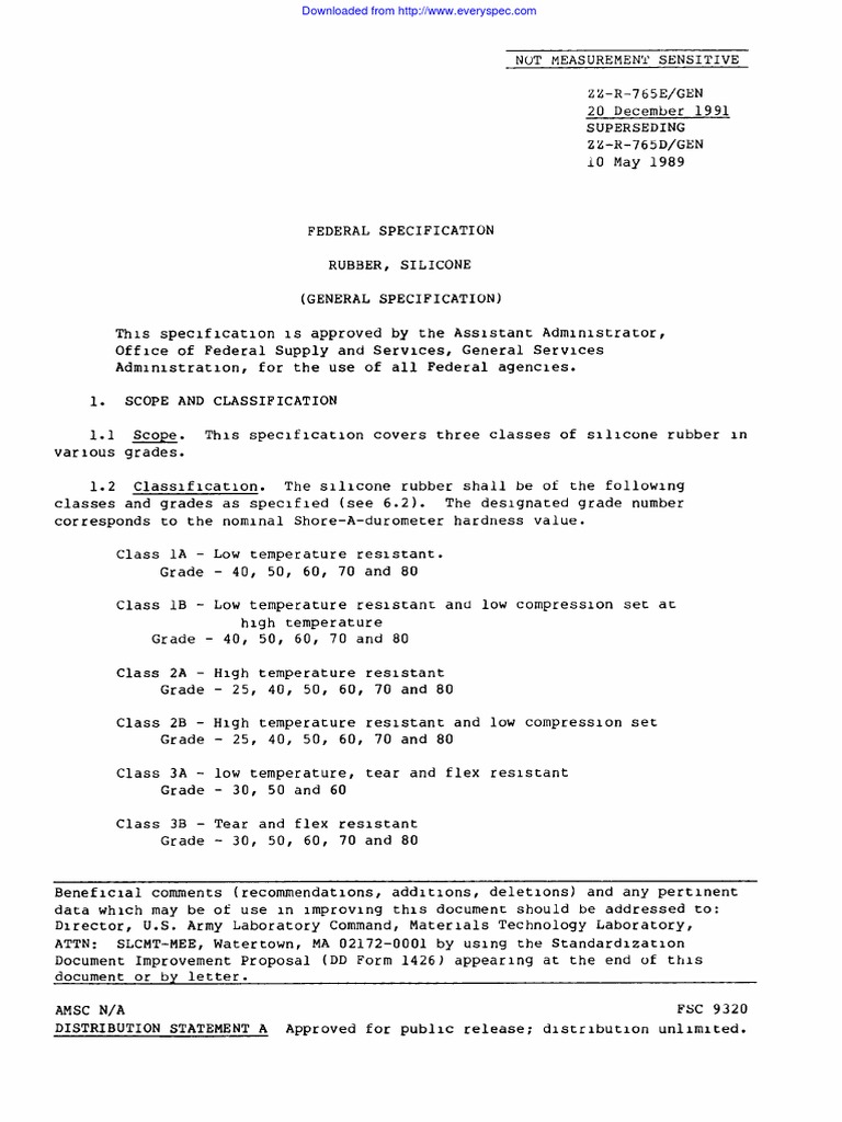 ZZ-R-765 Military Specification Overview | PDF