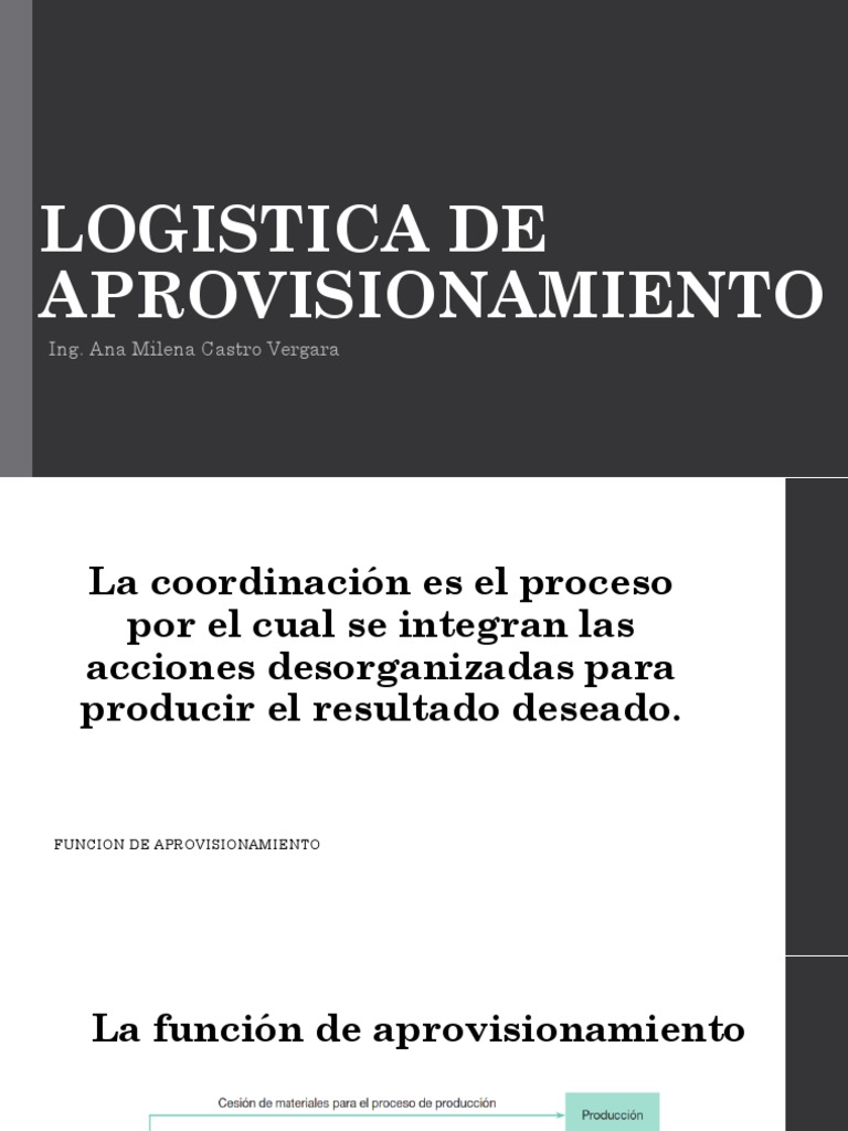 Funciones de Aprovisionamiento Empresarial | PDF | Obtención | Logística