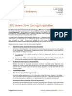 IDX Issues New Listing Regulation: Client Update: Indonesia