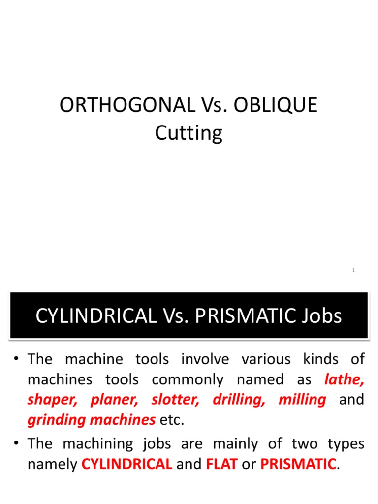 8 Orthogonal Oblique Cutting PDF
