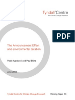 The Announcement Effect and Environmental Taxation: Paolo Agnolucci and Paul Ekins