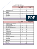 Space Program: No. of Rooms Net SQFT/ Room Total SQFT Remarks / Circulation Factor