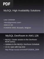 Mysql High Availability Solutions