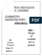 Kendriya Vidyalaya O.F. Chanda Chemistry Investigatory Project