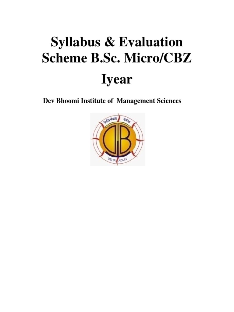 BSC Microbiology Syllabus 1st Year PDF | PDF | Metabolic Pathway | Cell ...