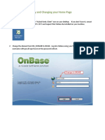 Quick Reference Guide Logging Into Onbase Unity and Changing Your Home Page