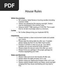 Boarding House Rules