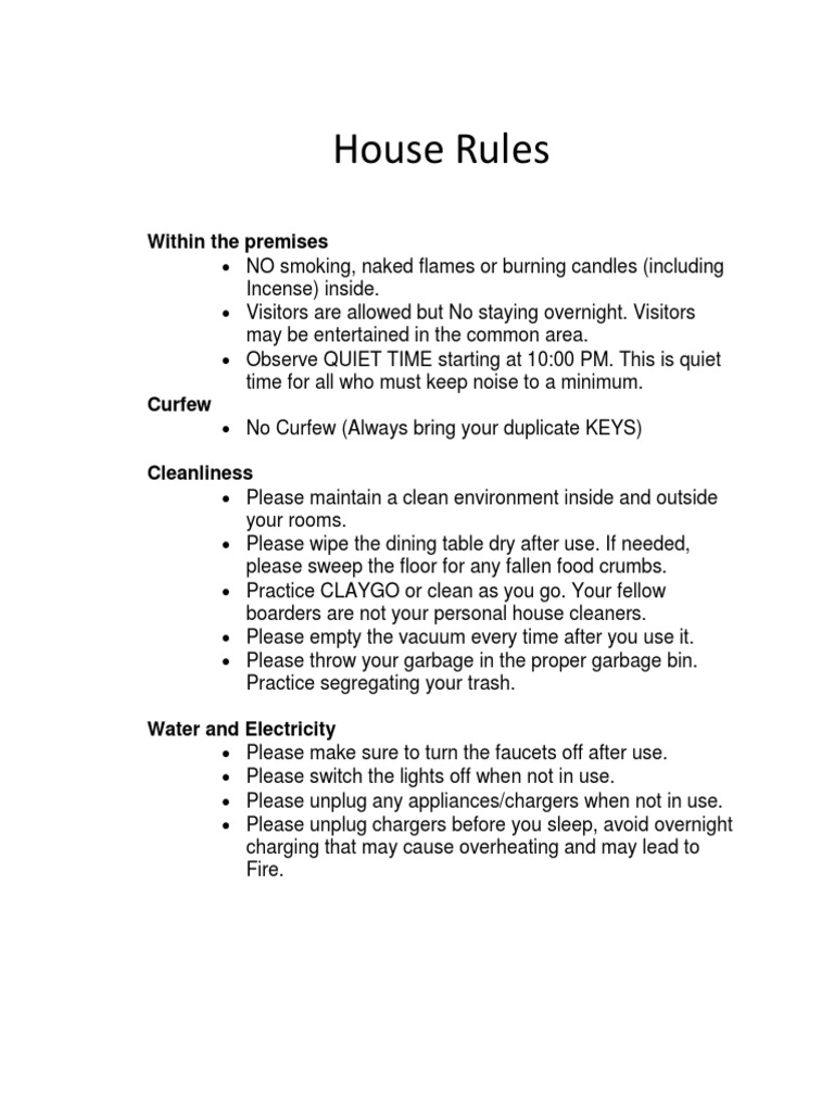 House Rules And Regulations Discounts Outlet alumni.uod.ac