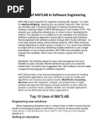 Importance of MATLAB in Software Engineering