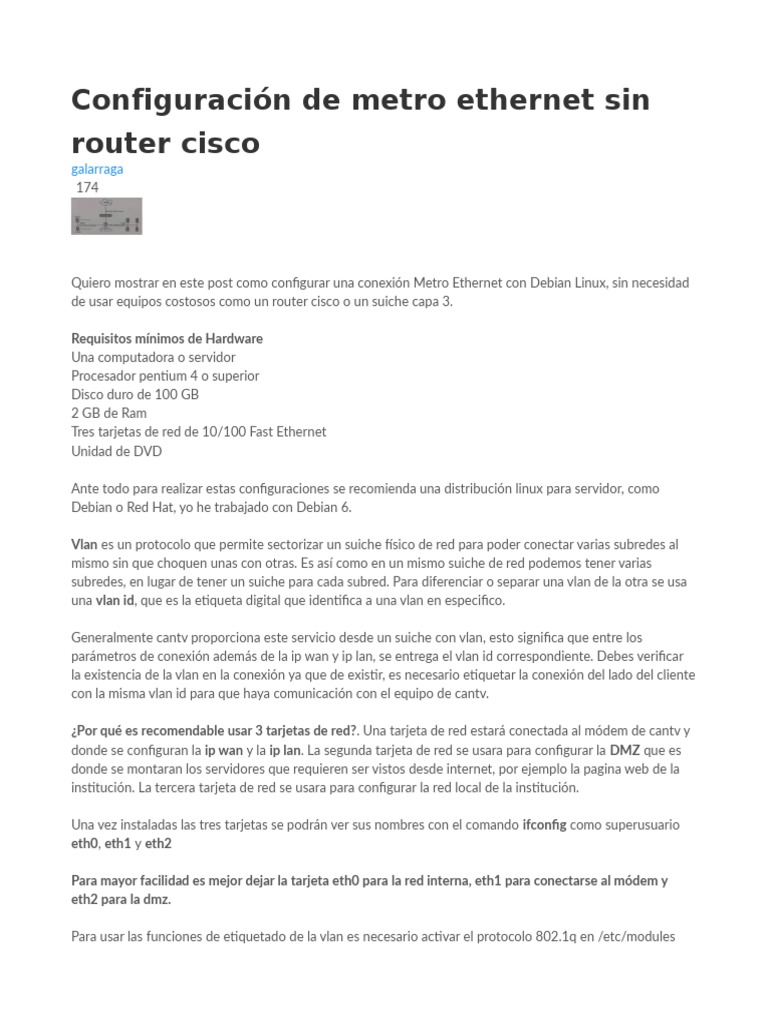 Configuración de Debian como Router | PDF | Dirección IP | Controlador ...