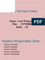 Reaksi Penguraian Obat