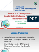 Lesson 1-ICT Competency Standards For Philippine Pre-Service Teacher Educati