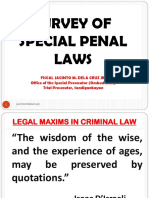 Survey of Special Penal Laws