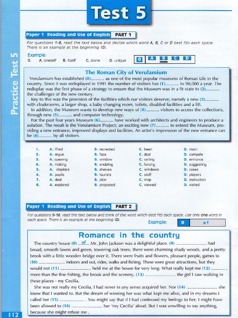 Uoe & Reading Test 5 | PDF