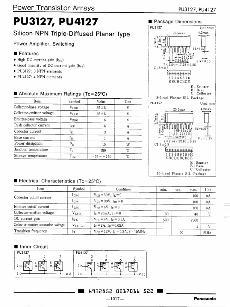 PU312 Datasheet | PDF