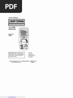 Multimetro Craftsman 82003 Owners Manual