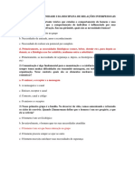 Questionários Estatística e Relações Interpessoais