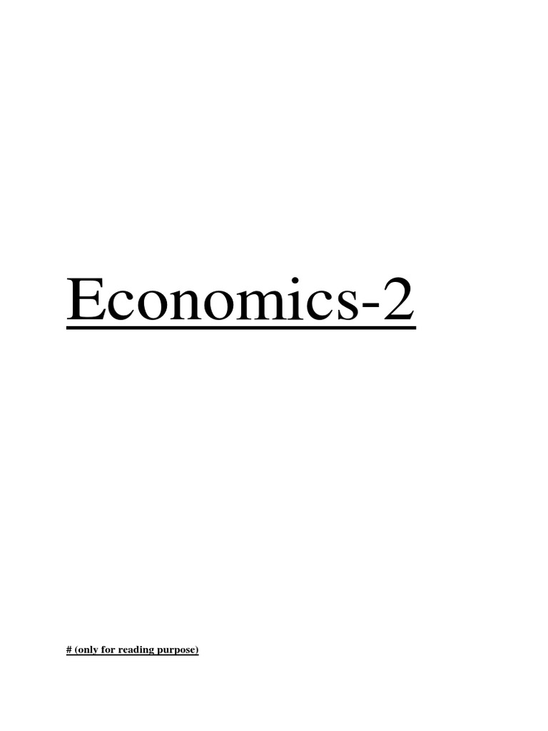 Eco-2 Study Material | PDF | Economics | Economic Growth