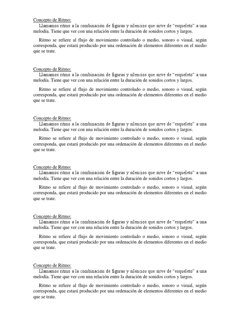 Definición y Concepto de Ritmo | PDF | Ritmo | Melodía
