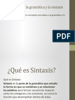 Conceptos de La Gramática y La Sintaxis