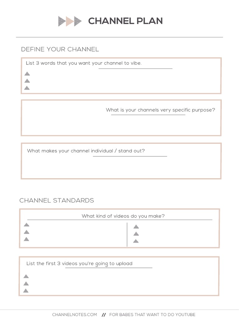 YouTube Channel Planning Guide | PDF