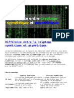 Différence Entre Le Cryptage Symétrique Et Asymétrique