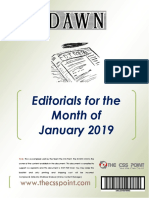 Monthly DAWN Editorials January 2019 PDF