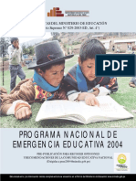 Programación Nacional de Emergencia Educativa 2004