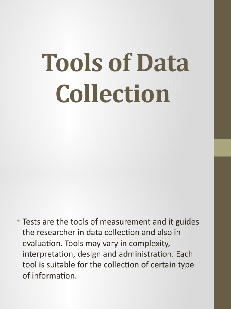 Tools of Data Collection PDF Observation Questionnaire
