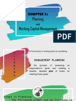 Planning Working Capital Management