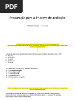 Matemática 6º Ano