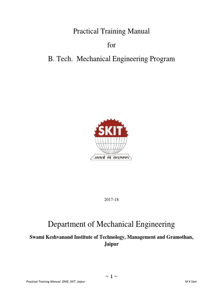 Mechanical Engineering Training Guide | PDF | Engineering | Design