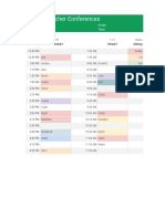 Parent Teacher Conferences 2019 Color Coded - Template