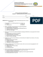 GRADE 4 MAPEH - P.E Test Questions 2nd Grading