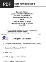 Software Verification and Validation