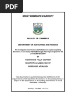 Dissertation on capital budgeting analysis