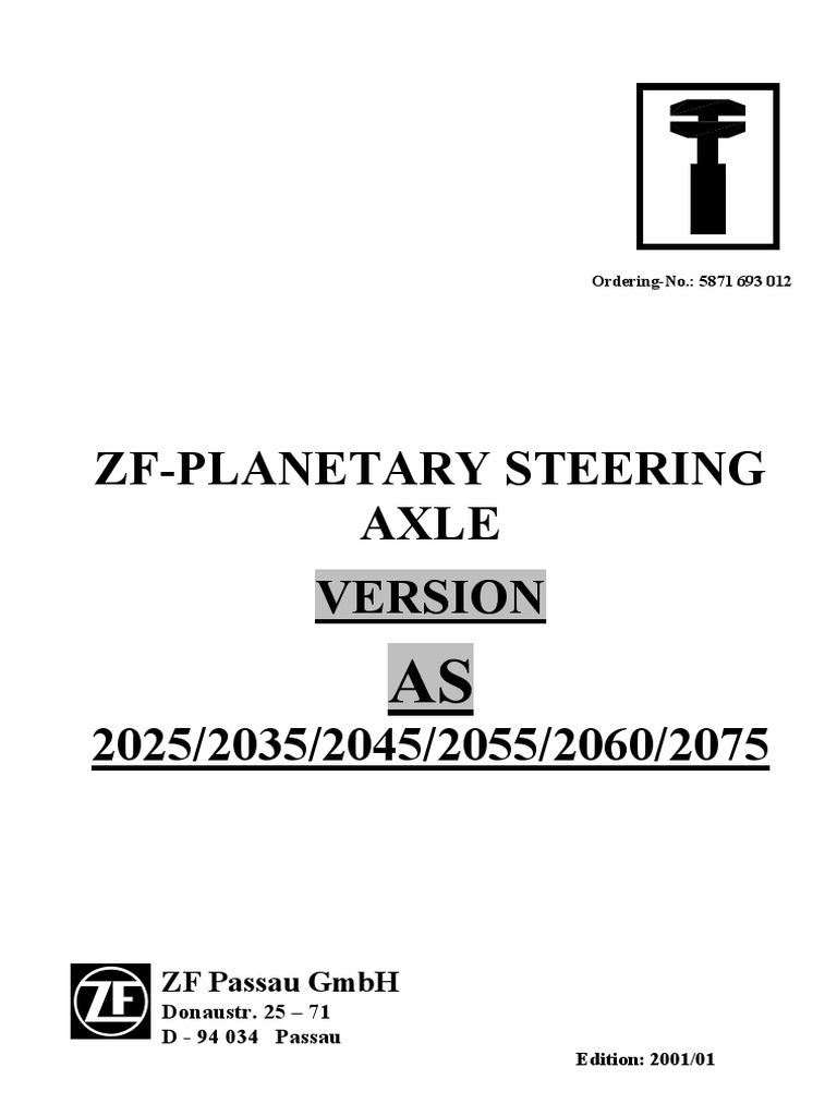 Gearbox Zf 5871 693 012 As 25 75 Motor Oil Bearing Mechanical