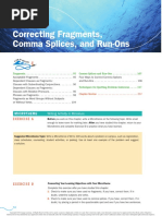 Problems of Sentences - Correcting Fragments, Comma Splices, and Run-Ons