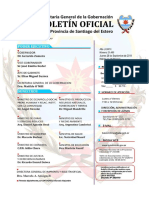 Ejemplar de Boletín Oficial Santiagueño
