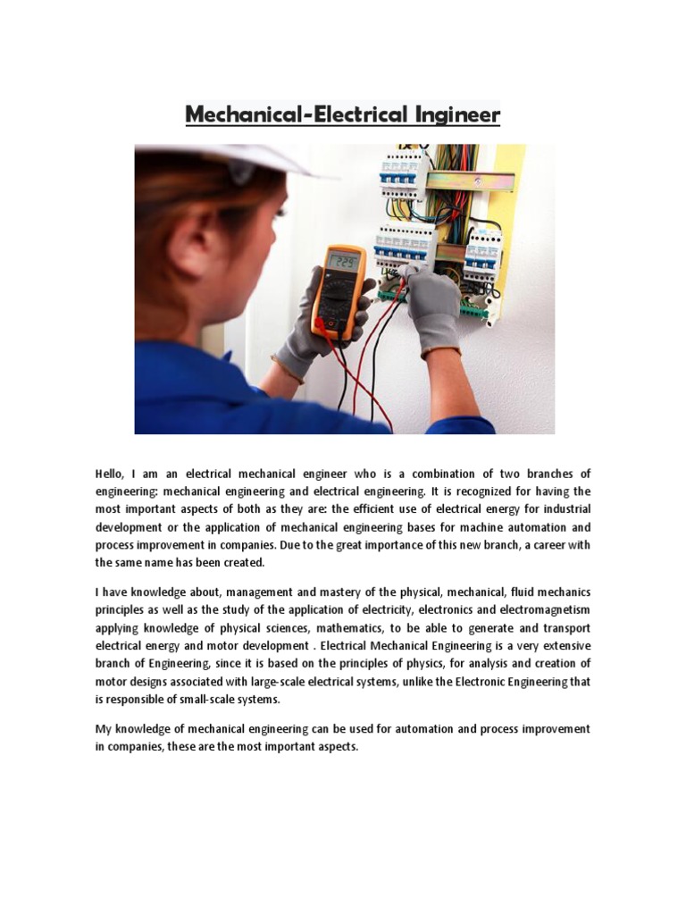 Electrical Mechanical Engineering Overview | PDF | Art | Computers