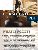 Policy Formulation and Evaluation