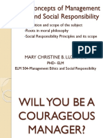 Luzande, Mary Christine B ELM-504 - Basic Concepts of Management Ethics and Social Responsibility