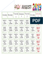 Calendar of Activities