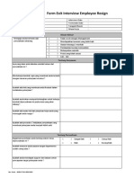 Contoh Form Exit Interview