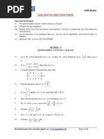 Cbse Maths 2002 Year Paper: Important Instructions